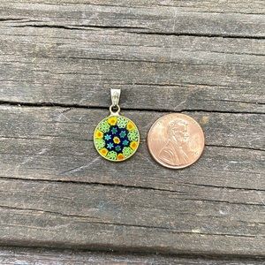 Vintage AVM Murano Glass Millefori Glass Pendant